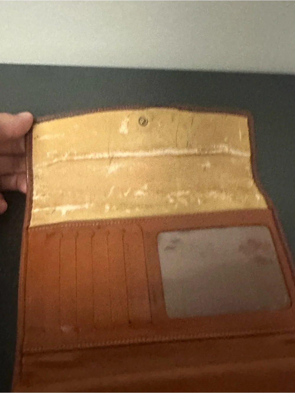 Dooney & Bourke Vintage All-Weather Leather Checkbook Organizer Wallet Pebbled